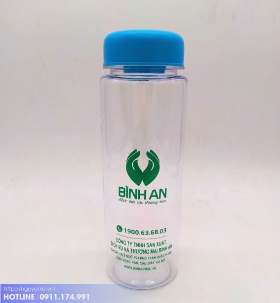 BÌNH ĐỰNG NƯỚC BẰNG NHỰA IN LOGO MÃ SỐ 4 - BÌNH MY BOTTLE NHỰA