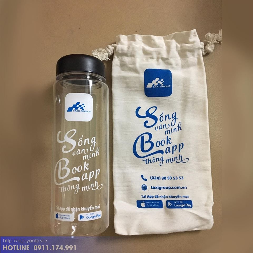 BÌNH ĐỰNG NƯỚC BẰNG NHỰA IN LOGO MÃ SỐ 4 - BÌNH MY BOTTLE NHỰA