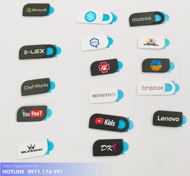 CHE MẮT WEBCAM, WEBCAM COVER IN LOGO THEO YÊU CẦU