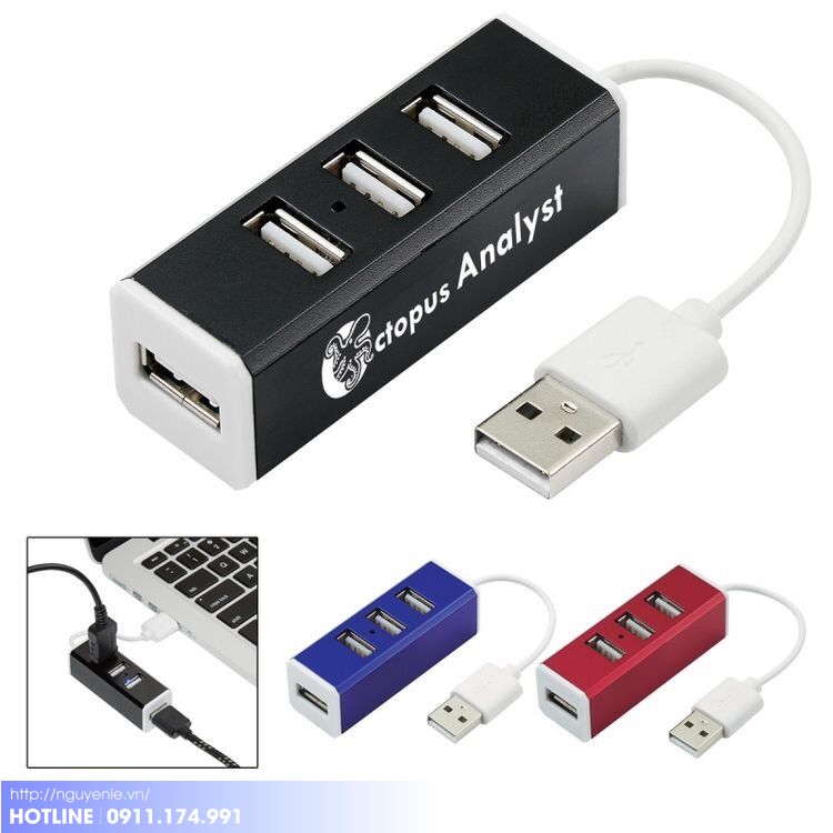 HUB CHIA CỔNG USB IN LOGO THEO YÊU CẦU