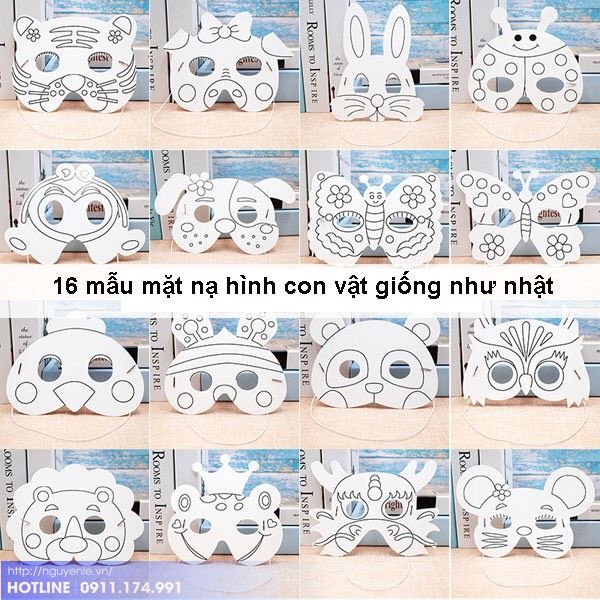 MẶT NẠ GIẤY BÉ TỰ TÔ MÀU SÁNG TẠO