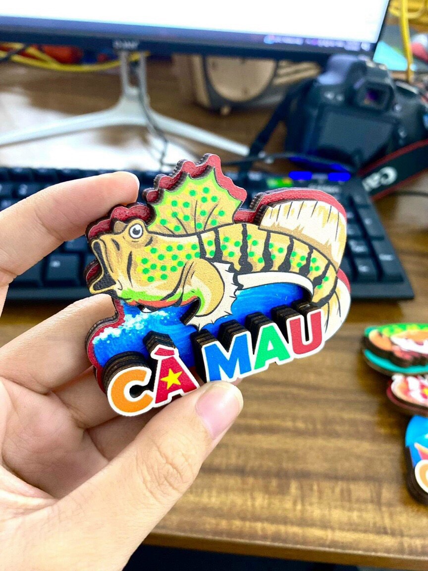 NAM CHÂM BẰNG GỖ IN LOGO THEO YÊU CẦU, MAGNET