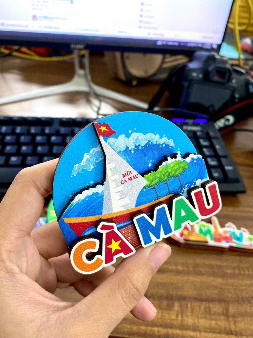 NAM CHÂM BẰNG GỖ IN LOGO THEO YÊU CẦU, MAGNET